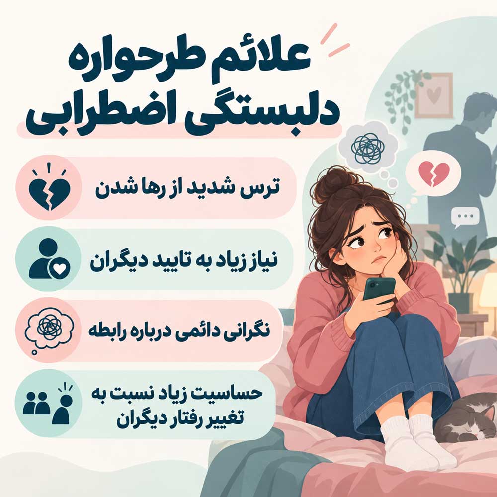 علائم دلبستگی اضطرابی